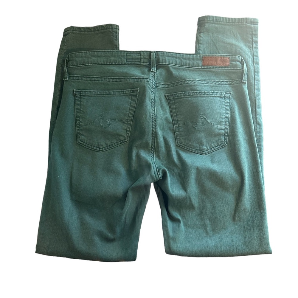 AG Adriano Goldschmied Stevie Jeans Slim Straight Ankle Green Size 28 - Picture 3 of 12
